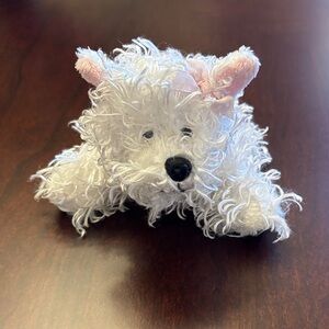 GANZ White Terrier  Fluffy Dog Plush